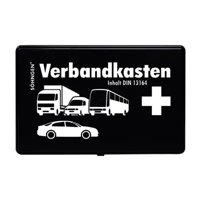 SÖHNGEN® KFZ-Verbandkasten KU Schwarz – mit Füllung nach DIN 13164