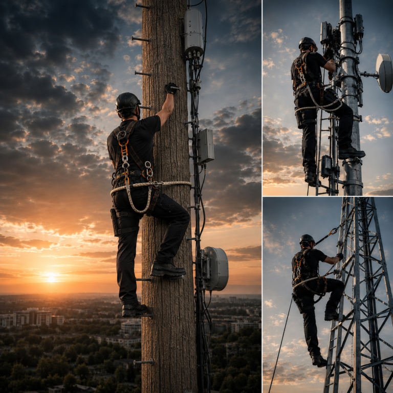 Telekommunikation und Mastarbeiten Set´s