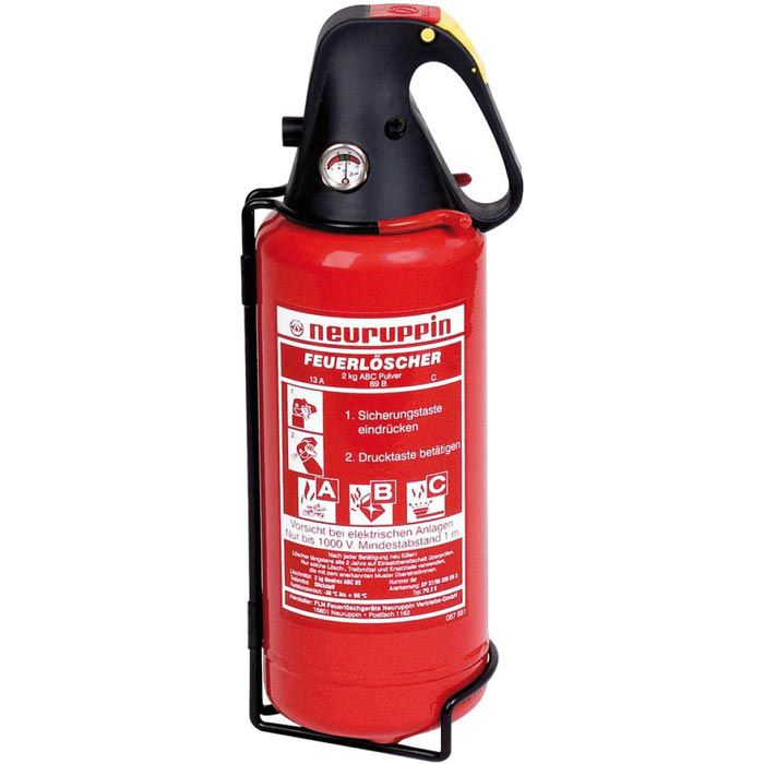 Feuerlöscher Neuruppin PG 2 E Auto – 2 kg ABC-Pulverlöscher | 13A | 89B | C | frostsicher