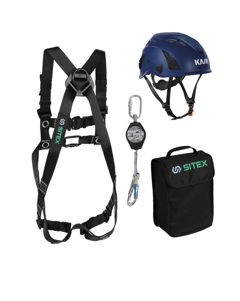 Profi Sicherheitsset Plus für Hebebühnen – Komplettset mit KASK SUPERPLASMA AQ CE Schutzhelm | EN 360, EN 361, EN 397 & EN 12492