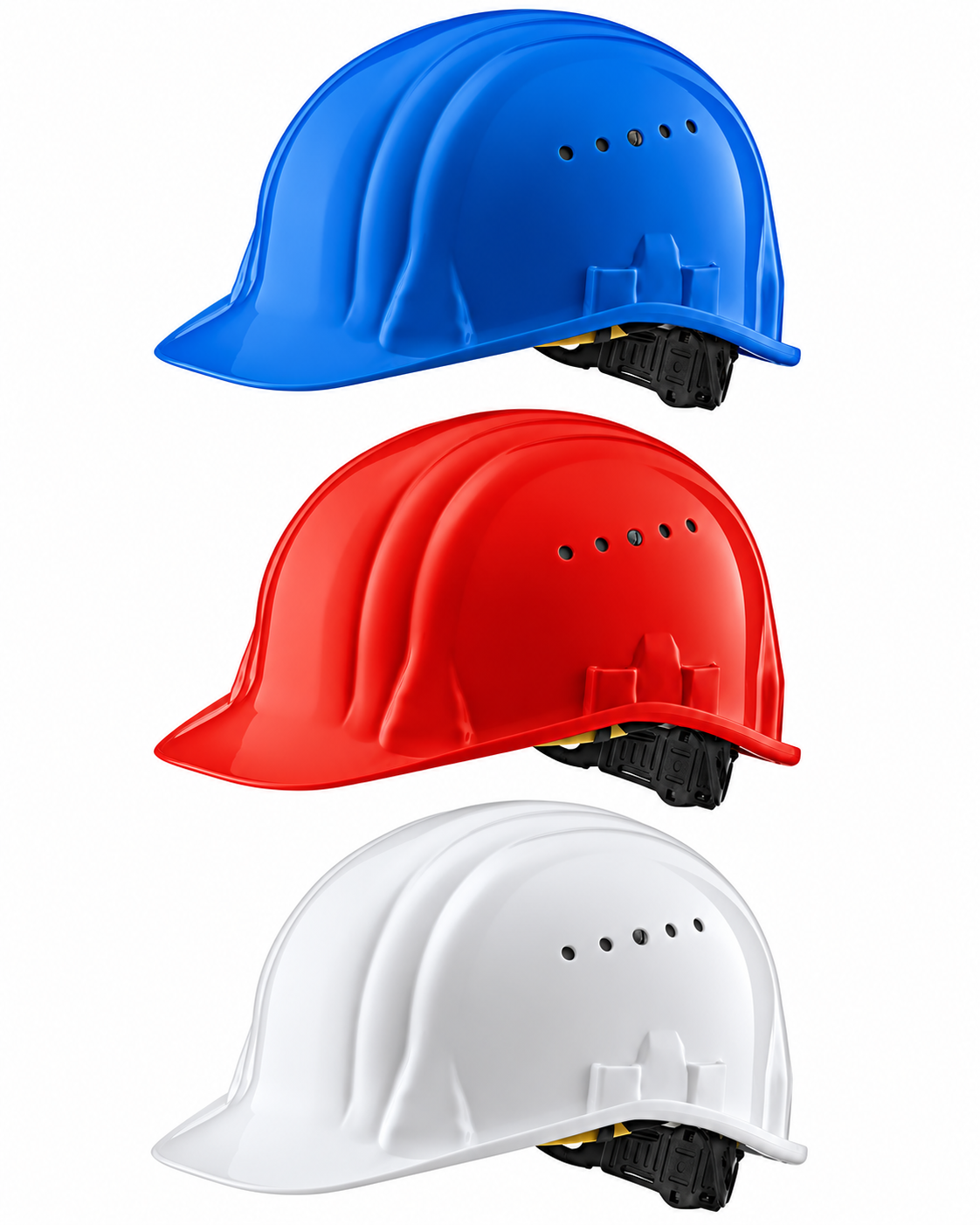 10x Schutzhelm Baumeister 80 – 6-Punkt mit praktischem Drehverschluss | DIN EN 397